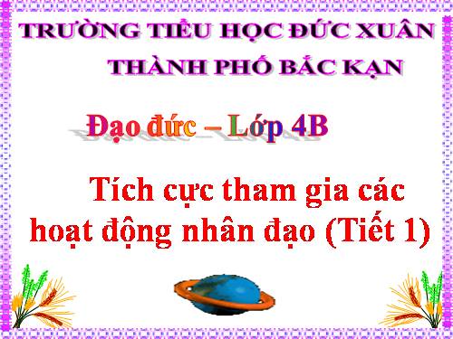 Bài 12. Tích cực tham gia các hoạt động nhân đạo