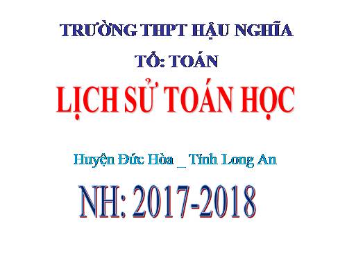 Chương II. Bạn có biết: Ai đã phát minh ra Lôgarit?