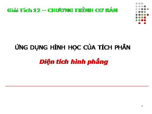 Chương III. §3. Ứng dụng của tích phân trong hình học