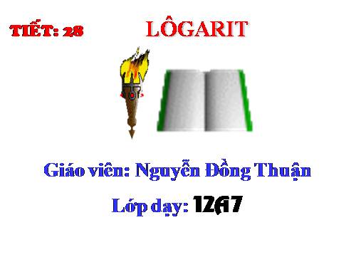 Chương II. §3. Lôgarit