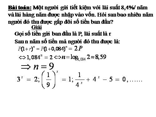 Chương II. §5. Phương trình mũ và phương trình lôgarit