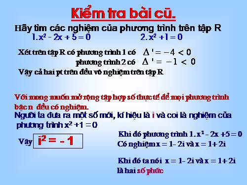 Chương IV. §1. Số phức