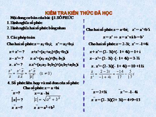 Chương IV. §1. Số phức