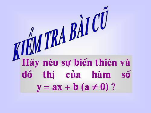 Bài tập hàm số bậc nhất