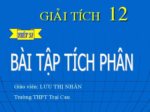 Chương III. §2. Tích phân