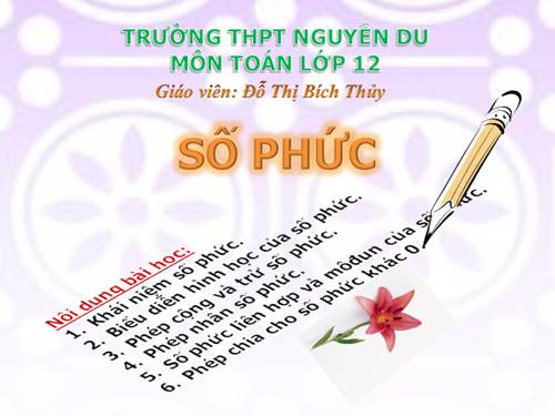 Chương IV. §1. Số phức