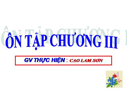 Ôn tập Chương III. Nguyên hàm. Tích phân và ứng dụng