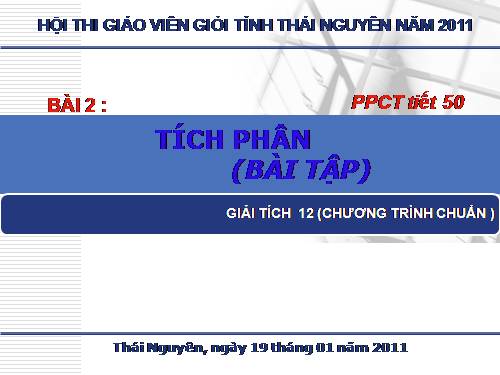 Chương III. §2. Tích phân