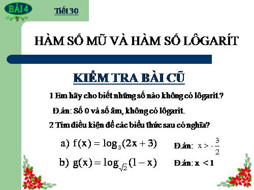 Chương II. §4. Hàm số mũ. Hàm số Lôgarit