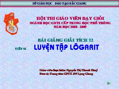 Chương II. §3. Lôgarit