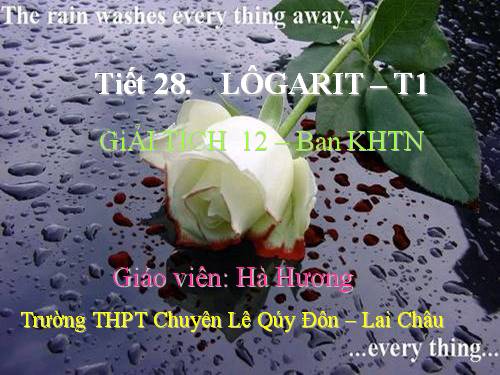 Chương II. §3. Lôgarit