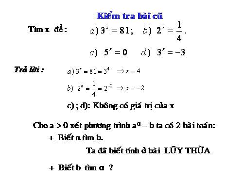 Chương II. §3. Lôgarit