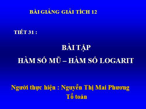 Các bài Luyện tập