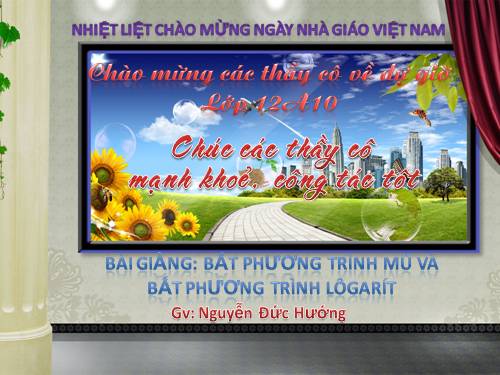 Chương II. §6. Bất phương trình mũ và bất phương trình lôgarit