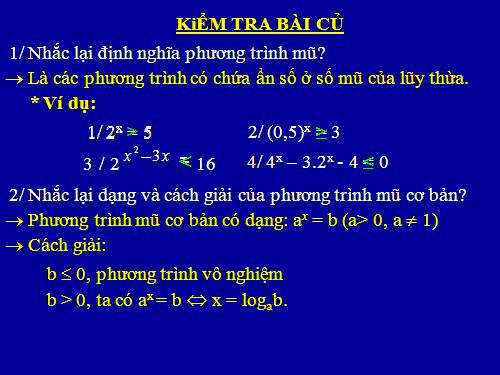 Chương II. §6. Bất phương trình mũ và bất phương trình lôgarit