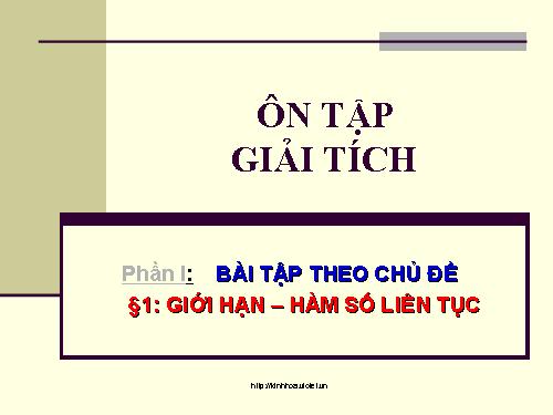 Các bài Luyện tập