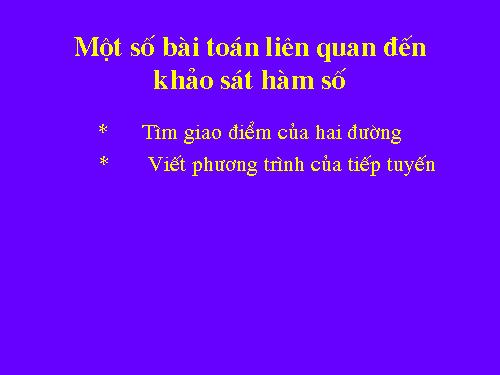 Các bài Luyện tập