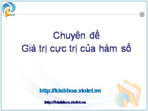 Chương I. §2. Cực trị của hàm số