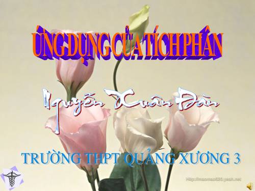 Chương III. §3. Ứng dụng của tích phân trong hình học