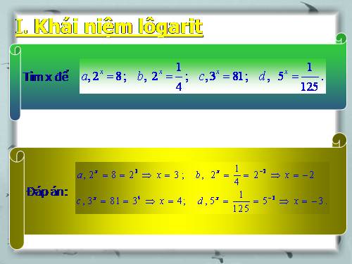 Chương II. §3. Lôgarit