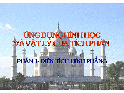 Chương III. §3. Ứng dụng của tích phân trong hình học