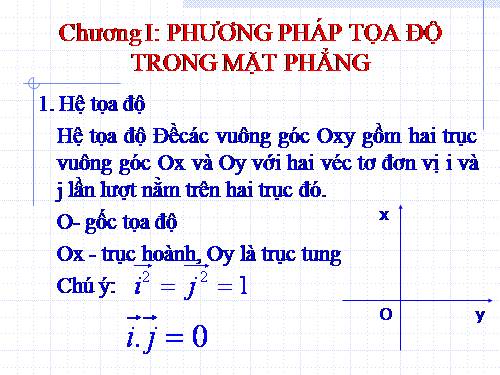 phuong pháp tọa độ trong mặt phẳng