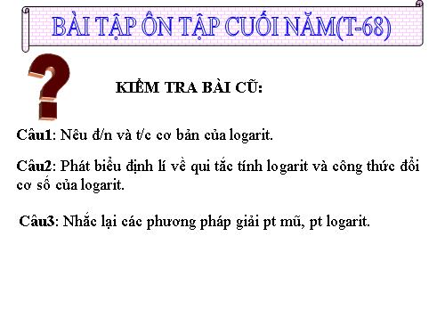 Ôn tập Cuối năm