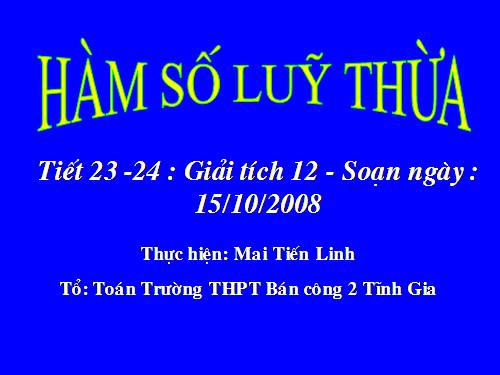 Hàm số Logarit