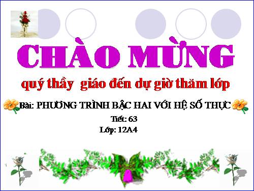 Chương IV. §4. Phương trình bậc hai với hệ số thực