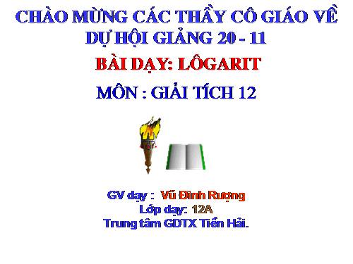 Chương II. §3. Lôgarit