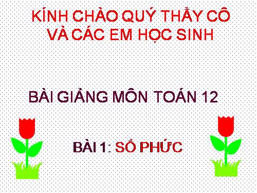 Chương IV. §1. Số phức