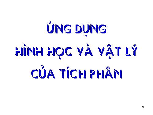 Chương III. §3. Ứng dụng của tích phân trong hình học