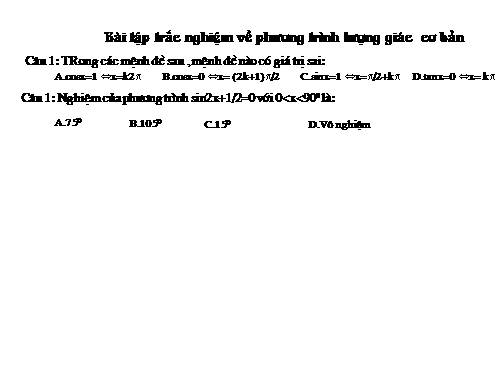 giá trị lượng giác của các góc