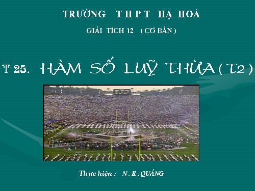 Chương II. §2. Hàm số lũy thừa