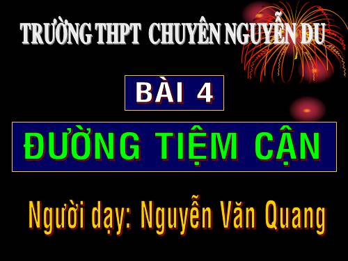 Chương I. §4. Đường tiệm cận