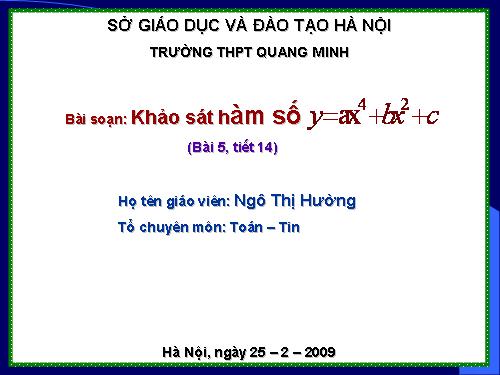 Chương I. §5. Khảo sát sự biến thiên và vẽ đồ thị hàm số