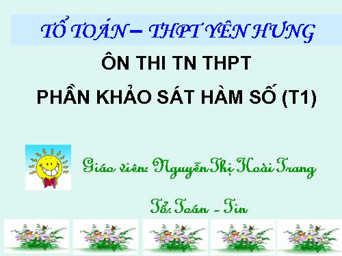 Ôn tập cuối năm: Khảo sát hàm số