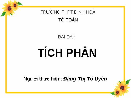 Chương III. §2. Tích phân