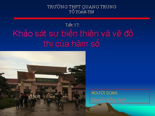 Chương I. §5. Khảo sát sự biến thiên và vẽ đồ thị hàm số