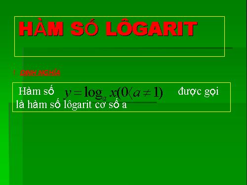 Chương II. §4. Hàm số mũ. Hàm số Lôgarit