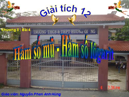 Chương II. §4. Hàm số mũ. Hàm số Lôgarit