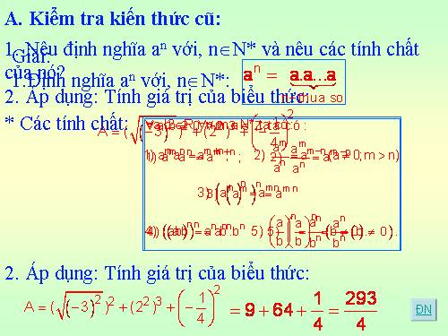 Chương II. §1. Lũy thừa