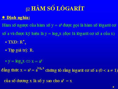 Chương II. §4. Hàm số mũ. Hàm số Lôgarit