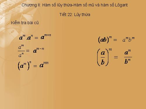 Chương II. §1. Lũy thừa