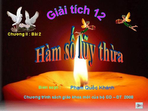 Chương II. §2. Hàm số lũy thừa