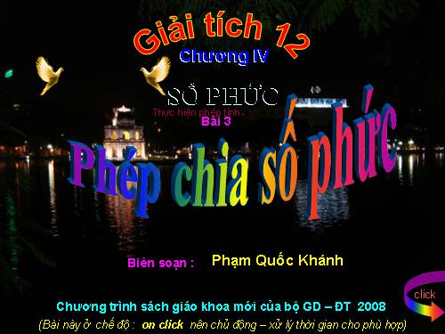 Chương IV. §3. Phép chia số phức