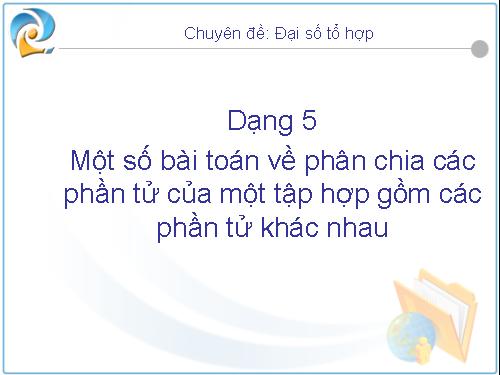 Chuyên đề Tổ hợp 5