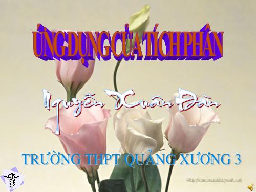 Chương III. §3. Ứng dụng của tích phân trong hình học