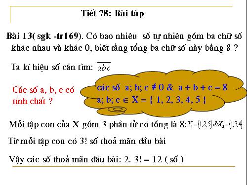 GT 12 Tiết 78 - Bài tập