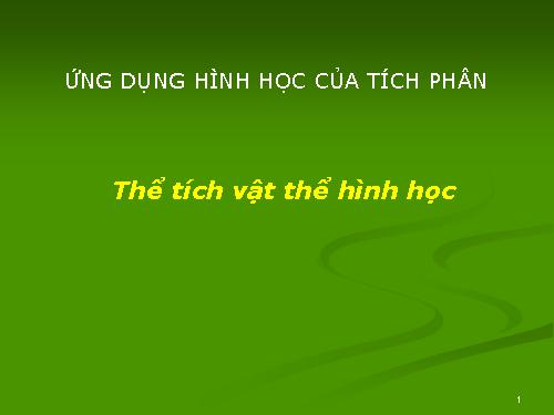 Chương III. §3. Ứng dụng của tích phân trong hình học